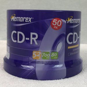 Memorex CD-R, 50 pk, 52x, 700mb, 80 Min